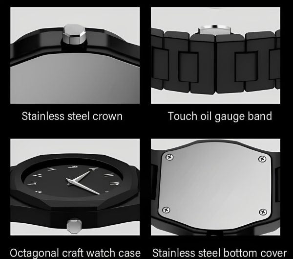 Arabic Dial Black Aura Arabic Watch For Men – Trendy Fiber Plastic Timepiece